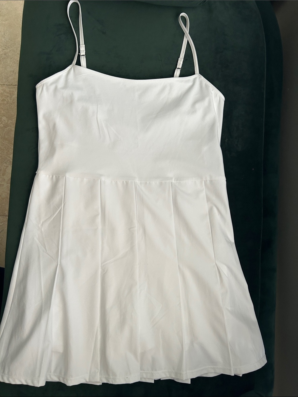 Abercrombie & Fitch White Spaghetti-Strap Slip Dress